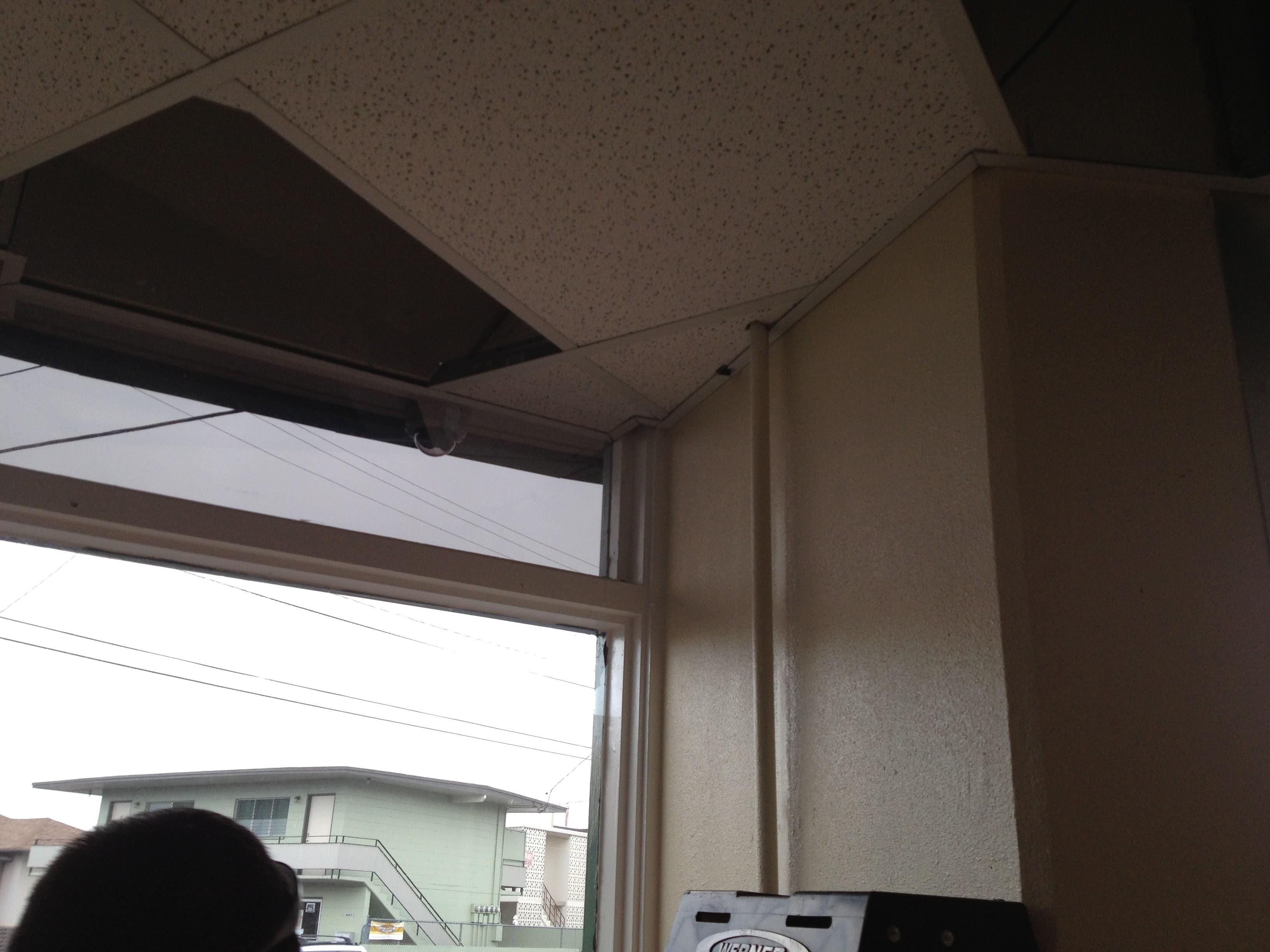 Commercial ceiling installation - security camera positioning